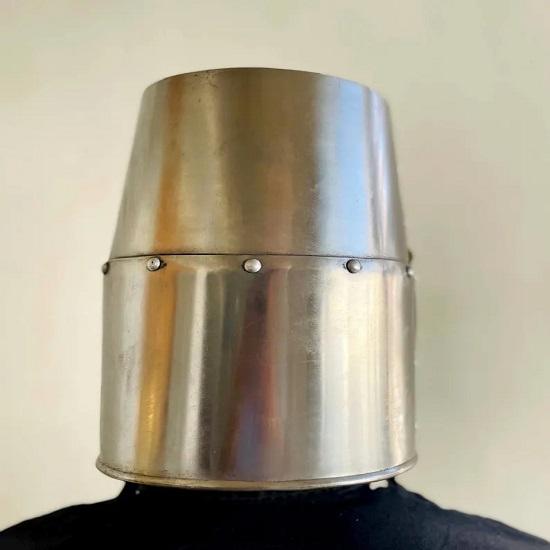 Templer Silberhelm Ritter   Heiliges Kreuz Kreuzfahrer für Rollenspiel Mittelalterlicher Helm  Bestes Geschenk