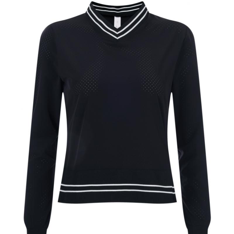 Shop Women V Neck Premium Ss Mesh Side Zipper Long sleeVe Golf T shirT Pink Lb