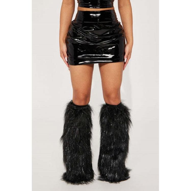 Faux Furs Leg Warmer,Y2K Warm Cozy Fuzzy Leg Warmer Boot Cuffs Cover for Womens