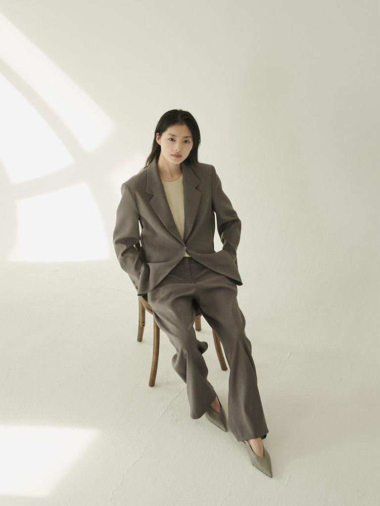 NOUVE Tailored Over Fit Jacket Set - Dark Gray