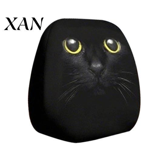 Vehicle Interior Comfort Accessories Halloween Car Headrest Cover, Scary Pattern Print Stretchable Soft Fabric Guard Protector, Breathable Polyester