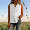 Mode Damen Temperament Knopf V-Ausschnitt Ärmel Bluse Freizeithemd
