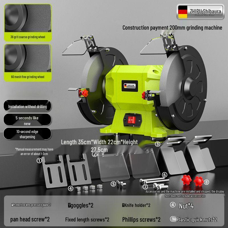 Shibaura Compact Electric Bench Grinder for Knives and Industrial Polishing