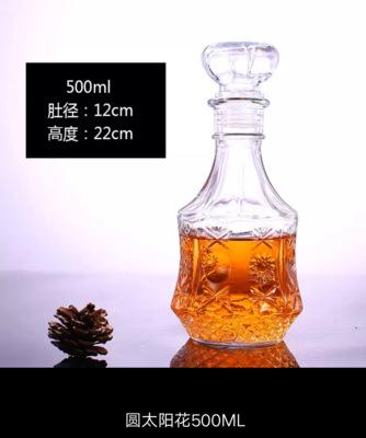 250-1000ml Bottiglia di Vetro Trasparente di Alta Qualità Dispenser per Whisky Bottiglia Creativa per Vino Rosso per Liquori Scotch Bourbon