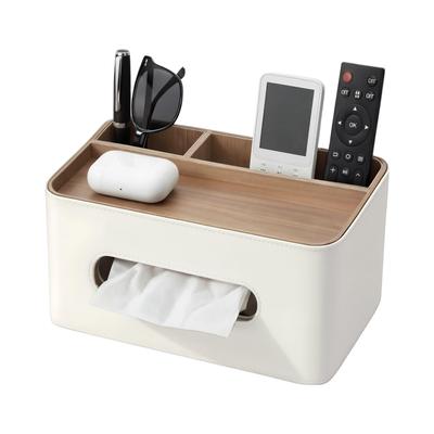 Graliox Scandinavian-style Tissue Case Storage Box, Premium PU Leather, Soft Pack Tissue Box Compatible, Multifunctional Desktop Storage, Odorless & S