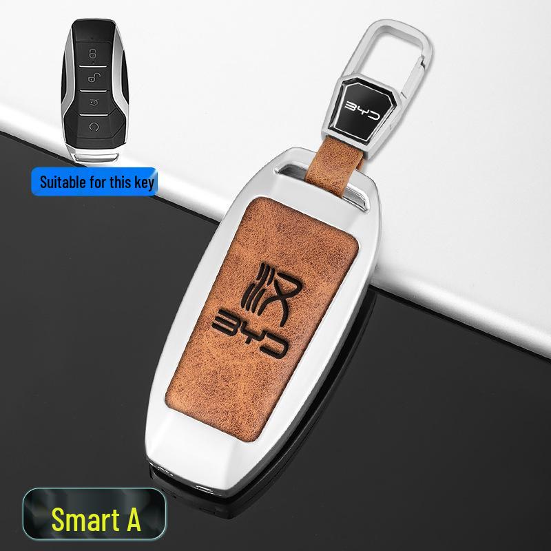 Compatible Key Cover for 2022 BYD Han DM-i EV Genesis Edition - Metal Shell Buckle