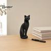 Kätzchen Figur Dekoration 3D Gedruckte Skulptur, Minimalistisches Katzen Ornament Matt Geometrisches Design, Modernes Zuhause in Schwarz Rosa Weiß, für Nordischen Stil
