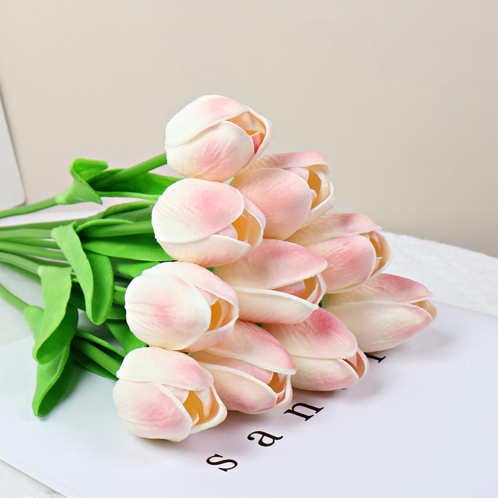 10pcs Artificial Tulip, False Tulip Home Decoration Supplies, Suitable for Home Decoration, Wedding Decoration and Other Scenes
