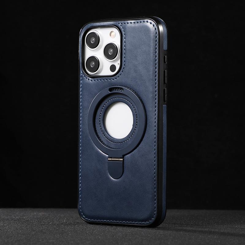 Compatible with Apple 13promax Phone Case Magnetic Stand, IPhone15 Anti-drop 14 Full Cover 12/11 Leather Case