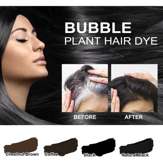 10Pcs 30ML Blase Haar Farbstoff Sanfte Natürliche Pflanzen Extrakt Färbung Shampoo Männer Frauen Botanische Blase Färben Schaum