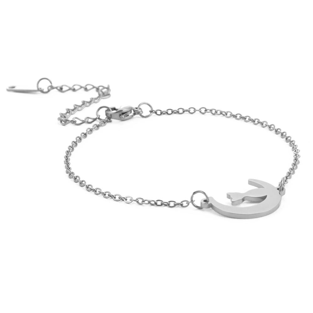 

Teamer Moon Kitten Cat Foot Anklet Women Simple Crescent Cat Foot Chain Animal Pendants Jewelry Party Birthday Gifts Wholesale