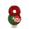 Festive Santa Cake Candles: Glittery Christmas Decoration for Birthday & Party Atmosphere