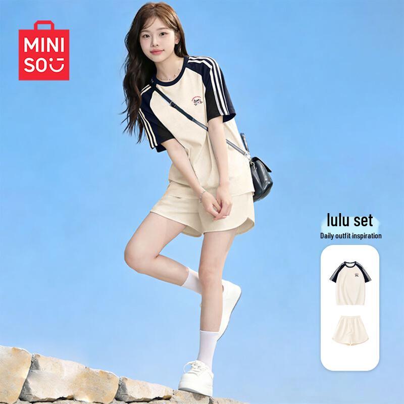 MINISO Women's Summer Short Sleeve Sportswear Set
