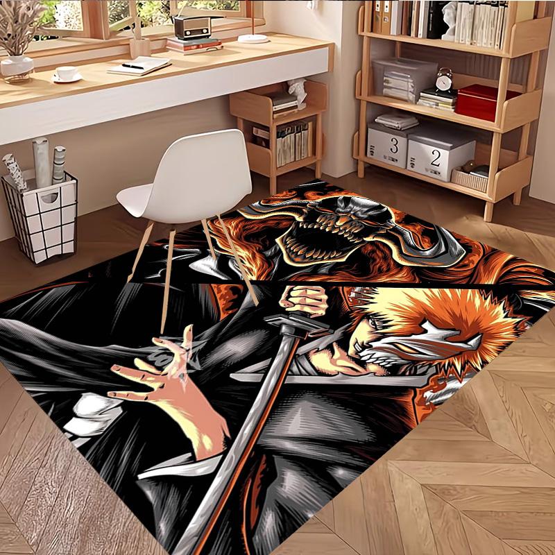 BLEACH Druck Teppich, Waschbarer Boden Teppich, Für Eingangsbereich Wohnheim Waschküche Büro Arbeitszimmer, Heimdeko Geburtstag Weihnachtsgeschenk