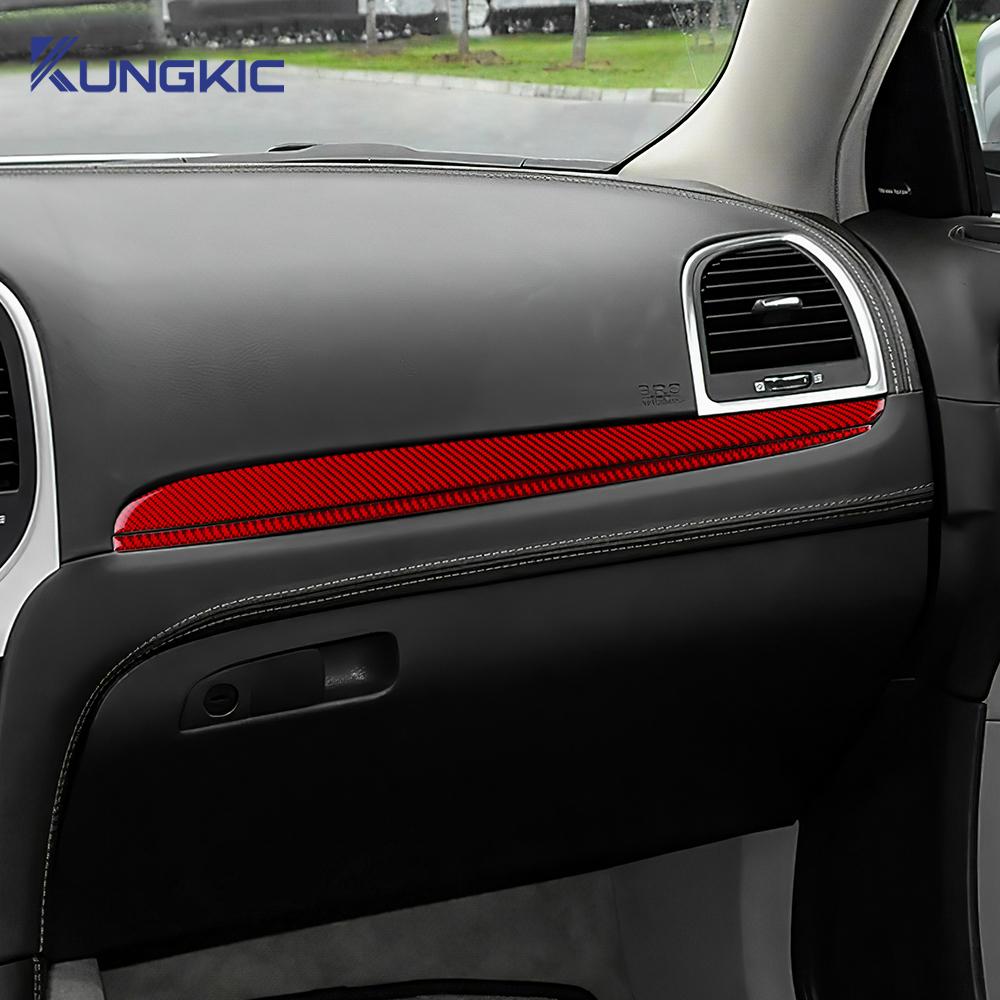 Real Soft Carbon Fiber Sticker For Chrysler 300 300C 2011 2012 2013 2014 LHD RHD Car Driver Passenger Co-pilot Trim Accessories