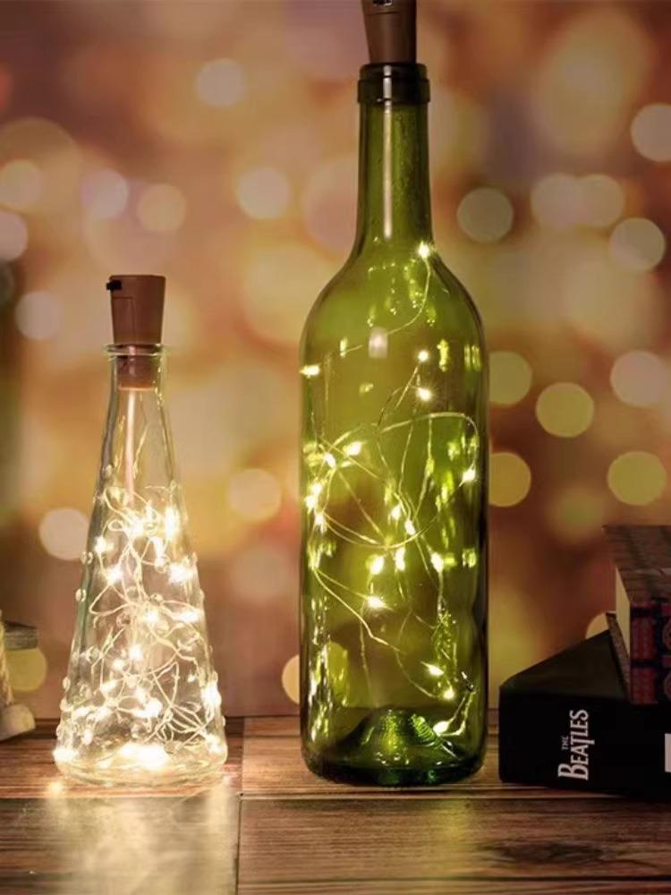 LED Solar Cork Bottle Lights: Copper Wire Fairy Lights for Wine Bottle Decoration