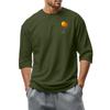 Men'S Round Neck Three-Quarters Sleeve Top Casual Fashion T-Shirt