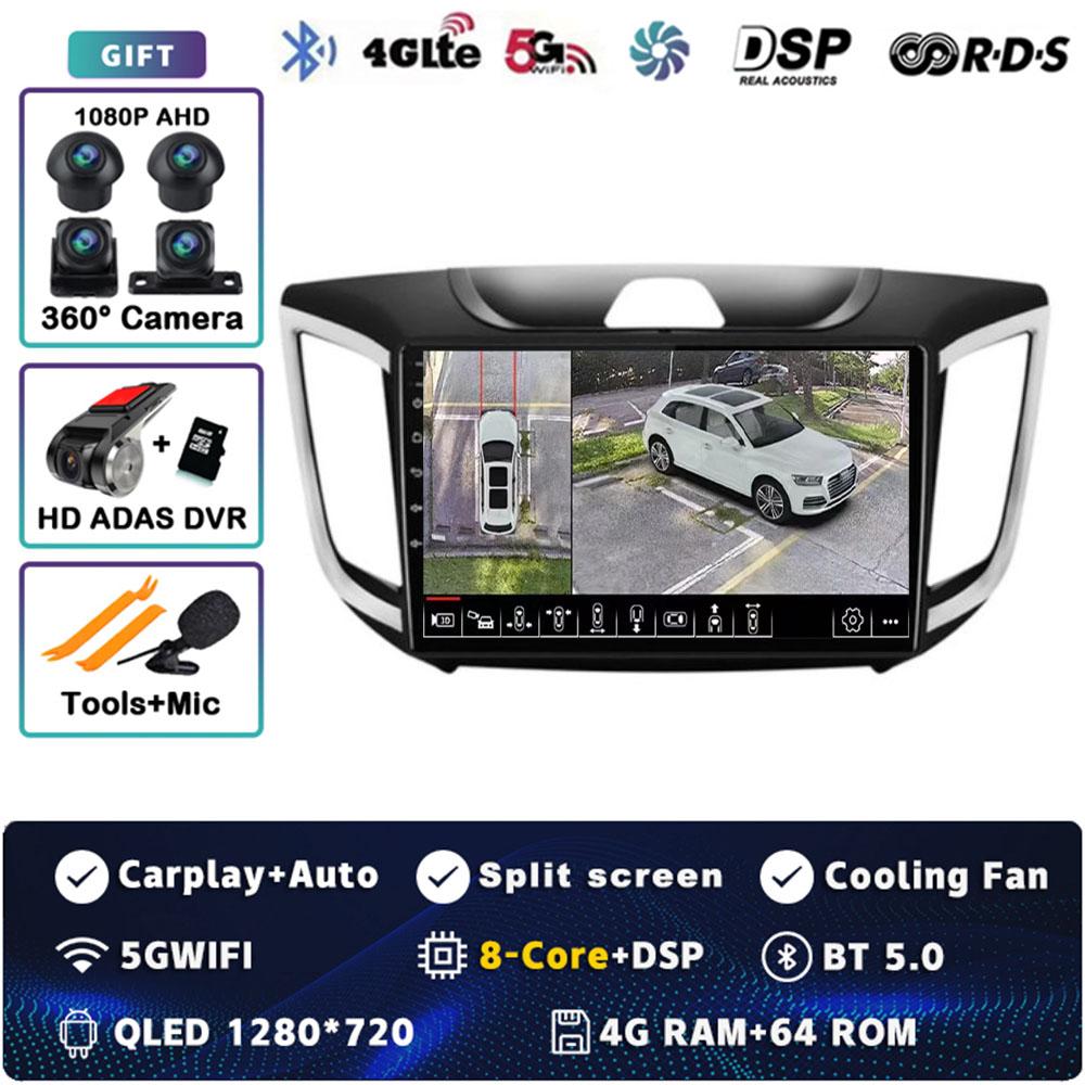 Android 14 Carplay Car Radio For Hyundai Creta Ix25 2015 - 2019 Multimedia Video Player Navigation GPS Stereo 2Din DVD Head Unit