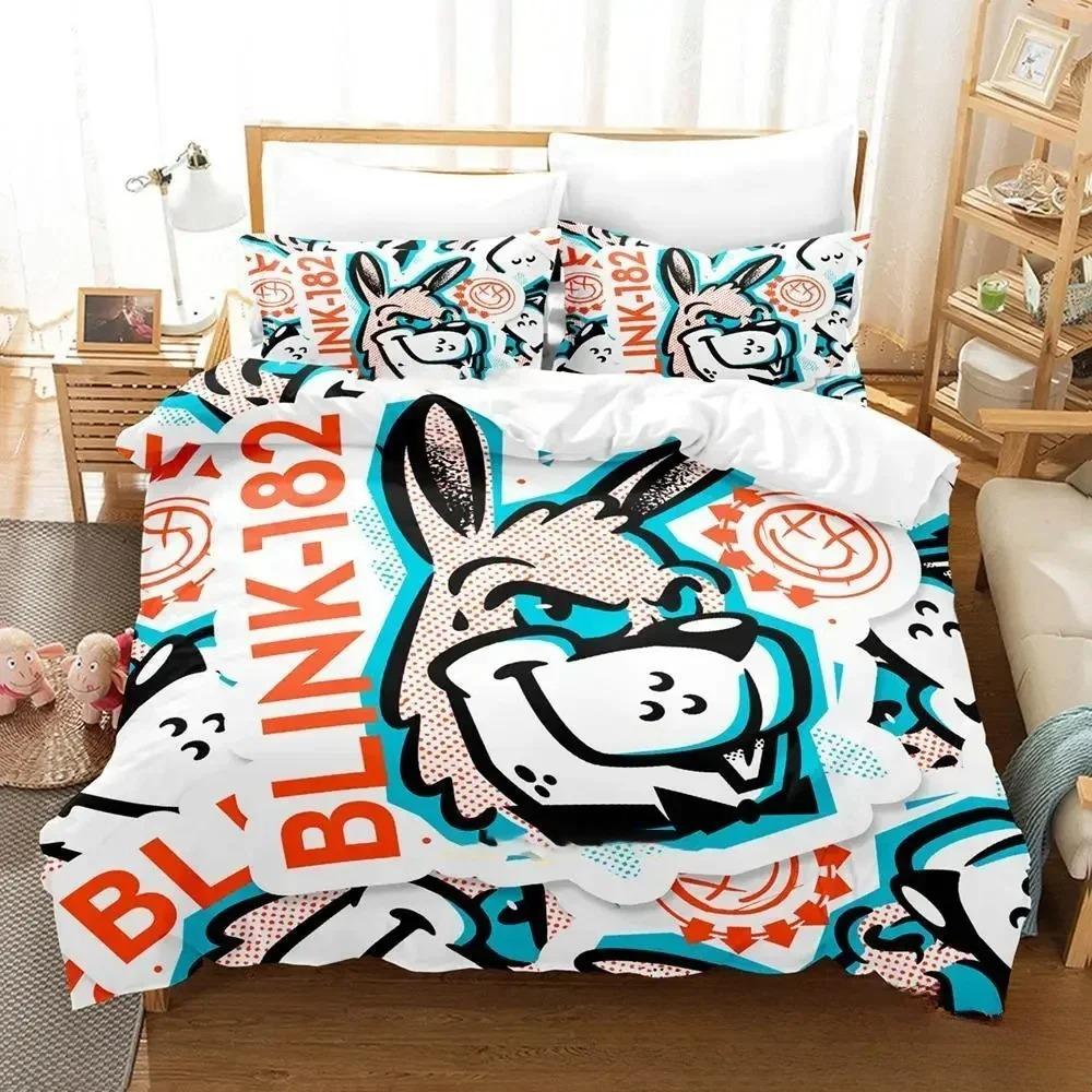 3D Printed Music Band B-Blink-182 Bedding Set Boys Girls Twin Queen King Size Duvet Cover Pillowcase Bed boys Adult Home Textile
