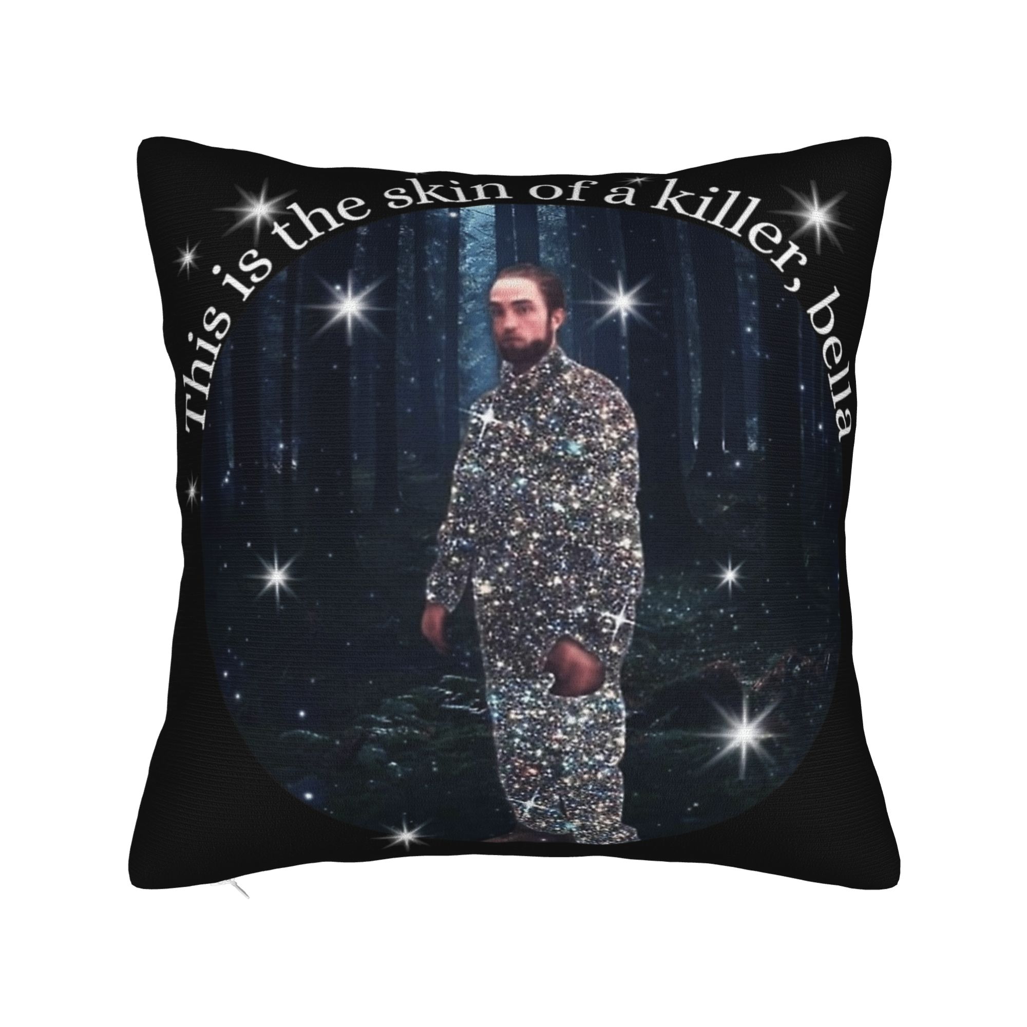 

Funny Edward Cullen Jacob Twilight Pillow Case Funny Pillow Cover Graphic Pillowcases For Sofa Car Home Decor 12x12Inch