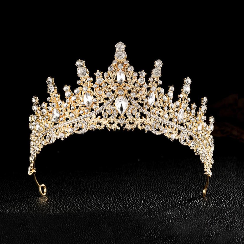 Gold Princess Wedding & Party Crown Headdress Hair Accessory