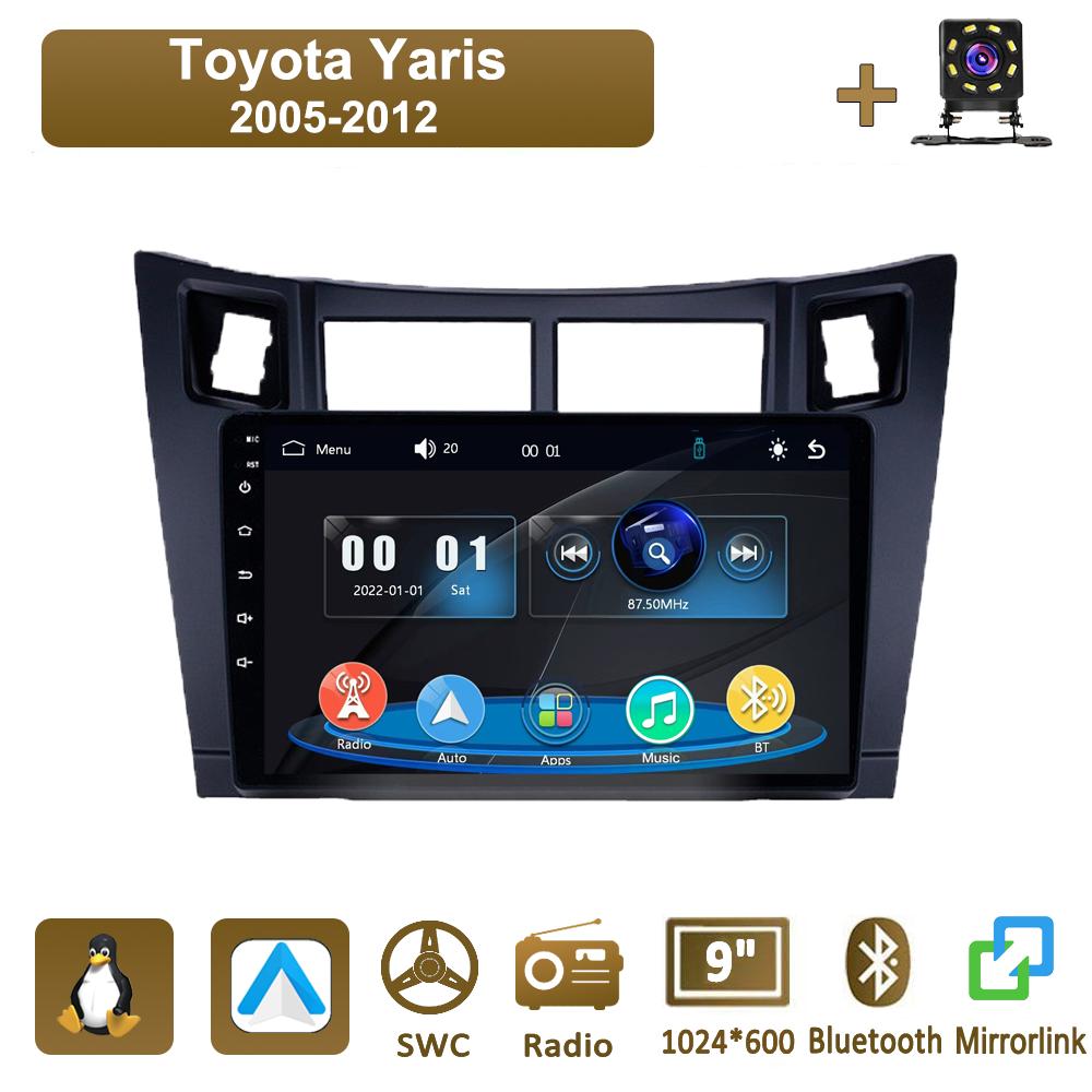 

Icreative Car Radio Multimedia MP5 Player Head Unit Stereo BT For Toyota Yaris 2005-2012 чёрный