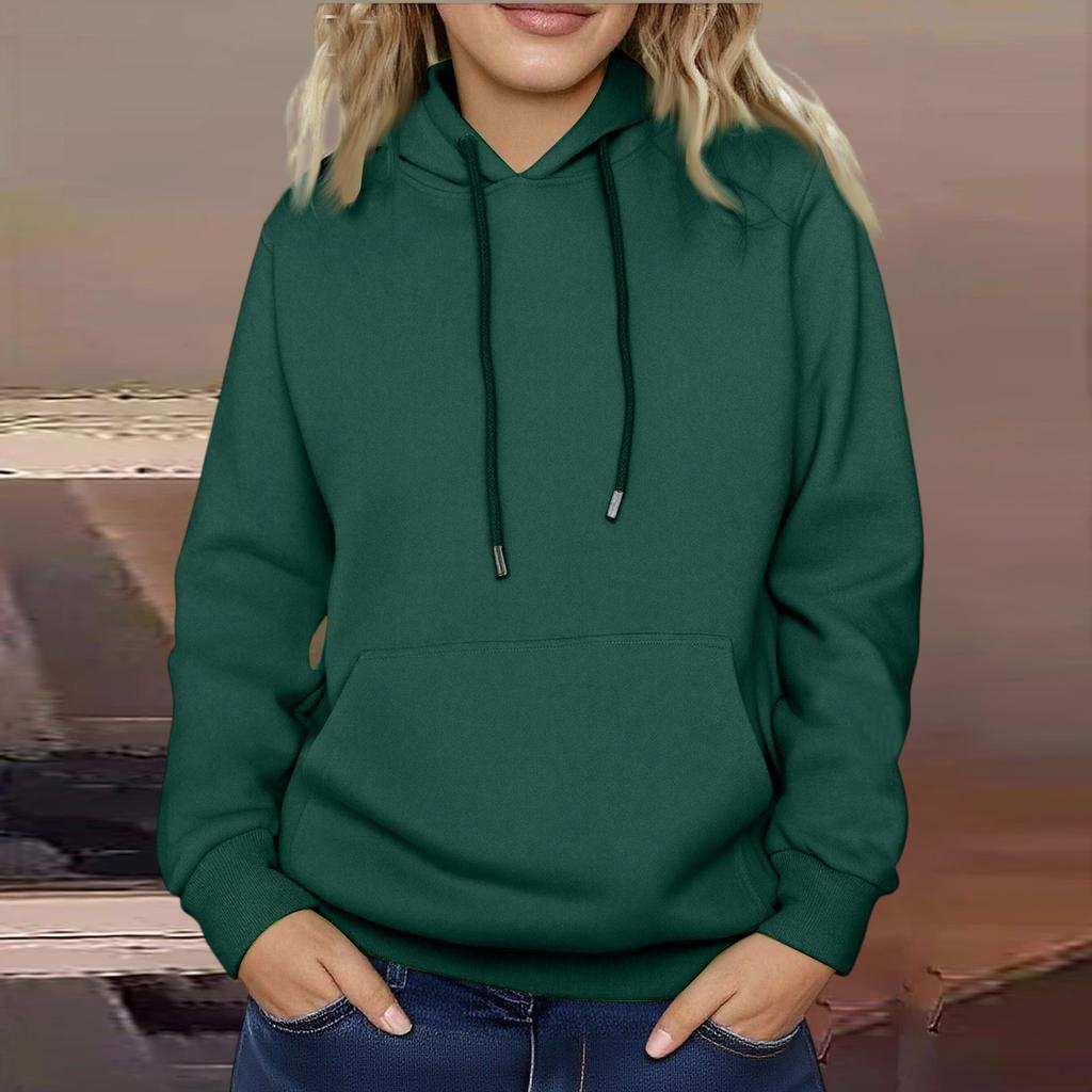 Women's Long Sleeve Oversized  Oversized Drop Shoulder Sleeves Women's Hooded Plush Sweatshirt