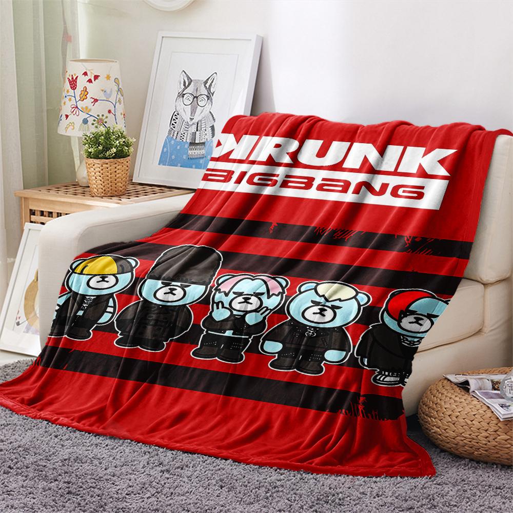 1pz Coperta in Flanella con Stampa BIGBANG, Alta qualità per Tutte le Stagioni, Arredamento per la Casa, Calore e Comfort, Perfetta per Regali di Natale