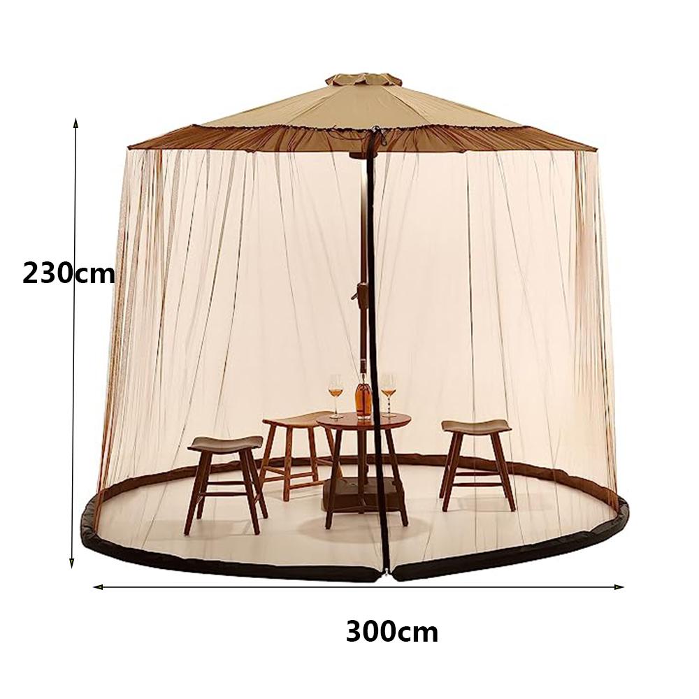 Umbrella Mosquito Netting for Outdoor Garden Patio Umbrellas Adjustable Rope Polyester Sunshade Mosquito Net for Travel Tent