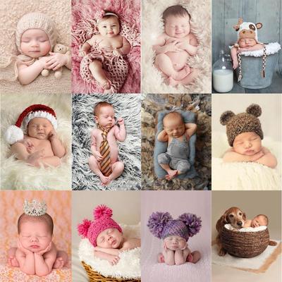5D DIY Diamond New Baby Embroidery Portrait Πλήρες σετ με στρογγυλά μωσαϊκά δώρα διακόσμησης σπιτιού
