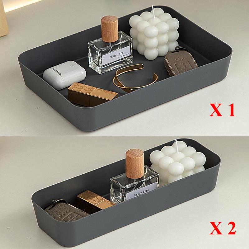 Multi-Purpose Plastic Drawer Organizer Boxes - Desktop Storage Containers for Jewelry, Makeup & Small Desk Essentials