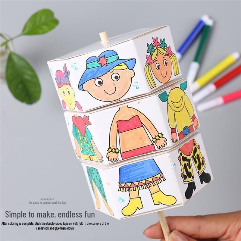 Children's Handicraft DIY Dress-up & Watercolor Painting Kit
