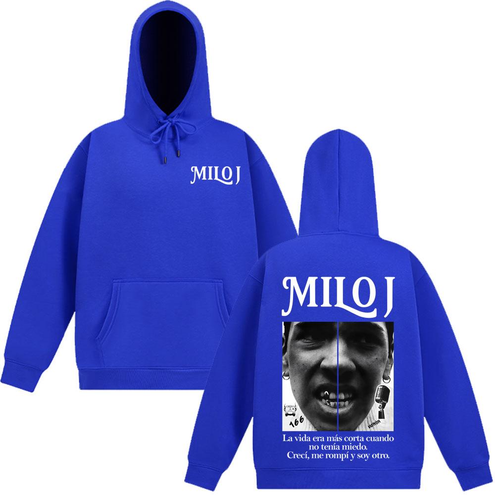 Rapper Milo J Vintage Grafische Hoodie Mannen Vrouwen Mode Hip-hop Pullover Lange Mouwen Casual Harajuku Hoge Kwaliteit Sweatshirts