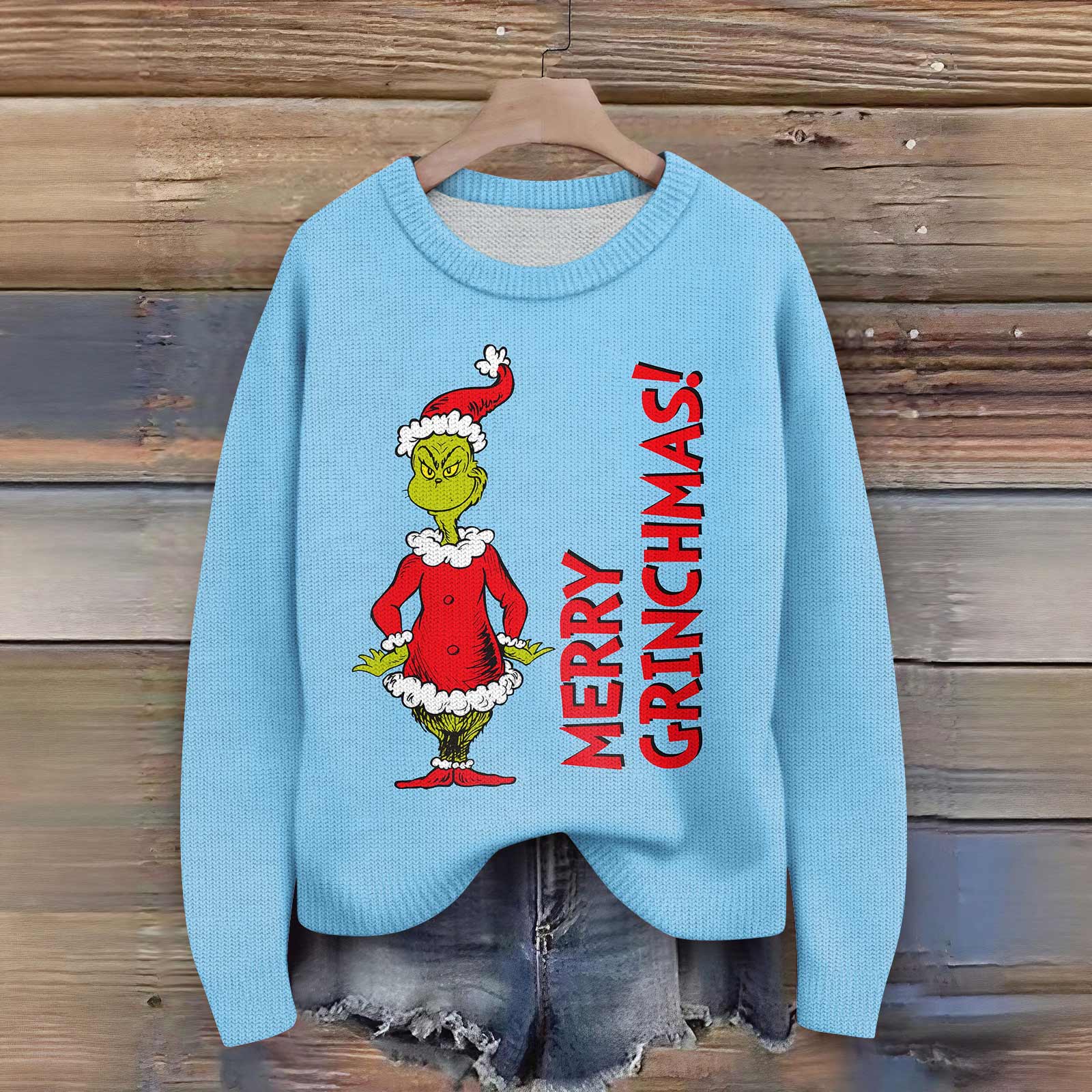 

Пуловеры с длинным рукавом для женщин, с круглым вырезом, повседневные, милые, с принтом, вязаные, оверсайз S