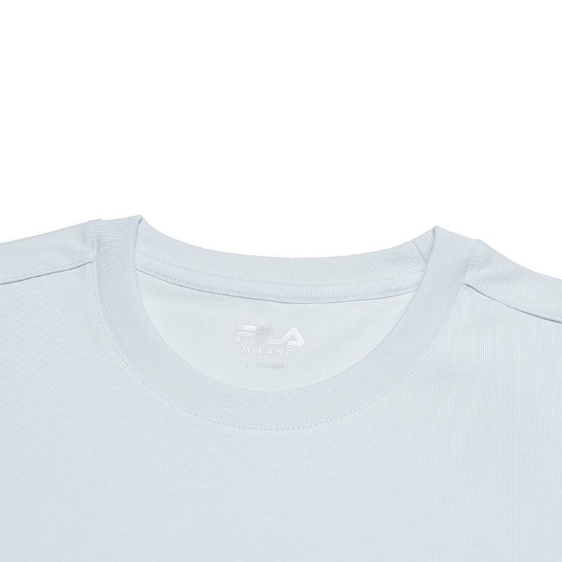 Fila Milano Series Fashion Versatile Simple Comfortable Casual Sports Knit Short Sleeve T-Shirt Men Tops F11M535101F-LB