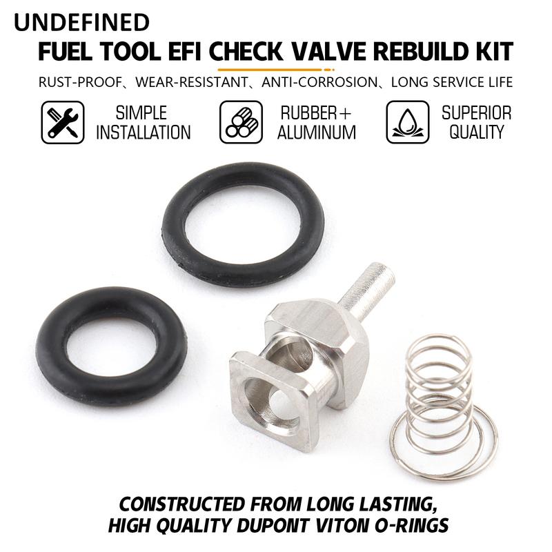 MC-300 Fuel Check Valve Rebuild Kit Fits for Harley 2001-2022 Motorcycle Models (4Pcs/Set)