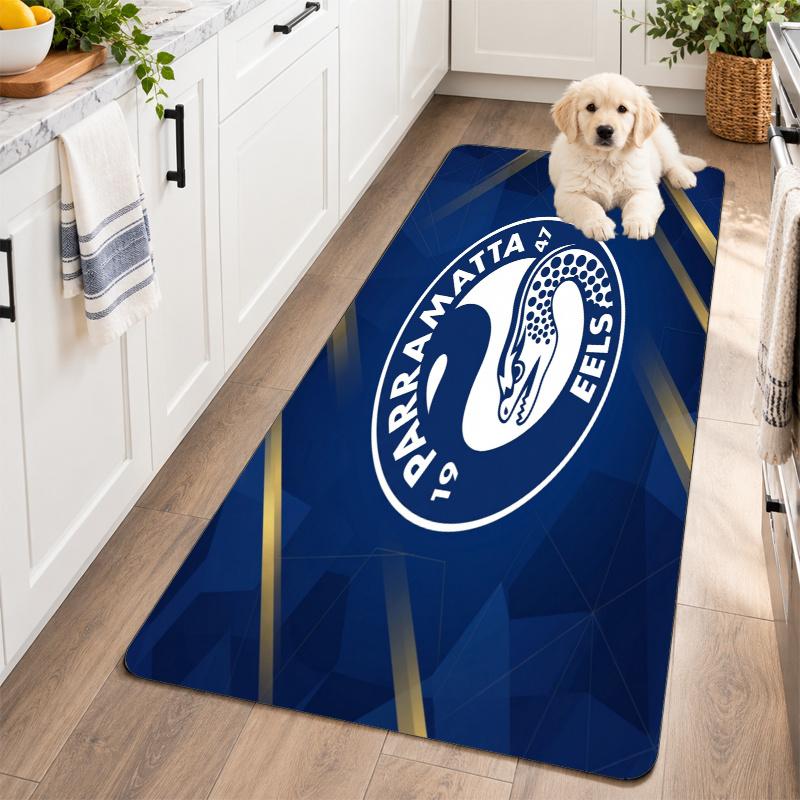 Flannel Kitchen Mat Parramatta Eels Soft Area Rug Non Slip Floor Carpet Home Decoration