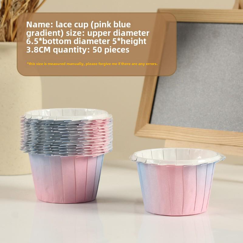 Mehrfarbige Flammen Hochtemperatur Ölfest Tulpenförmige Cupcake-Förmchen