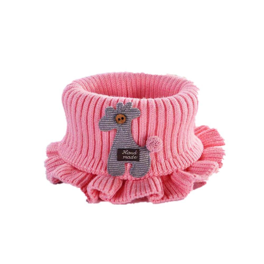 

Autumn Knitted Cartoon Children s Baby Scarf Collar Shawl рожевий