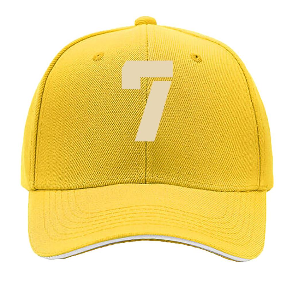 One Top Unisexs and Womens Same Style Number  Printed Spring and Summer Sunshade Net Hat Fashionable Sandwich Baseball Cap