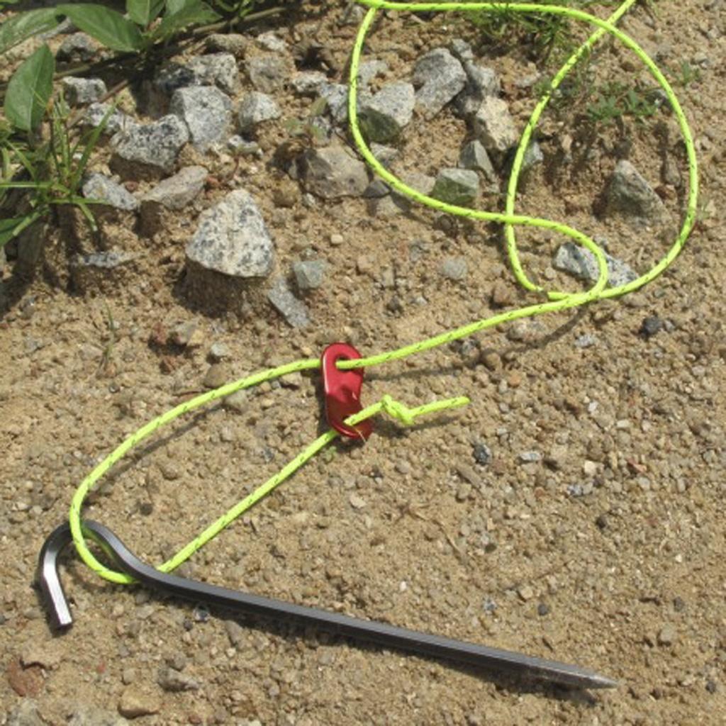 1.8MM Grønt Fluorescerende Reflekterende Bardunsnor Teltline Bardun Campingline Paracord