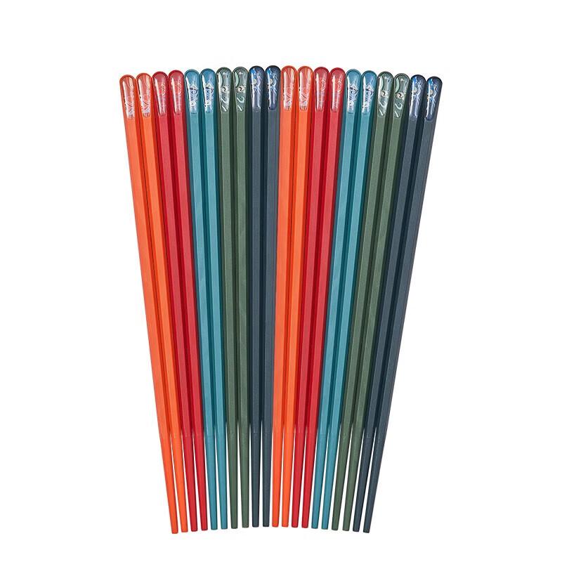 SUPOR Dunhuang Series Non-slip Heat-Resistant Alloy Chopsticks, 10 Pairs