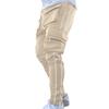 Men's Stretch Cargo Pants with Multi Pockets and Reflective, Straight Leg Workout Fitness Casual Long Pants for Spring and Fall