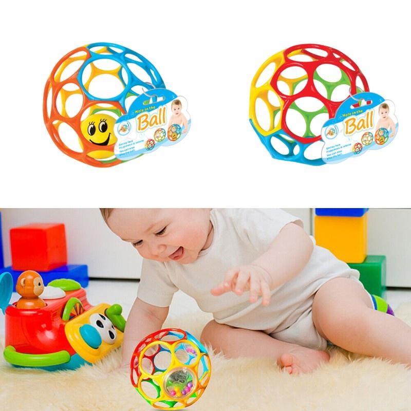 Yumuşak TPU Bebek Diş Çıkarma Topu Renkli, Kavrama, Emekleme ve Duyusal Gelişim Oyuncak Küçük Yuvarlanan Toplarla