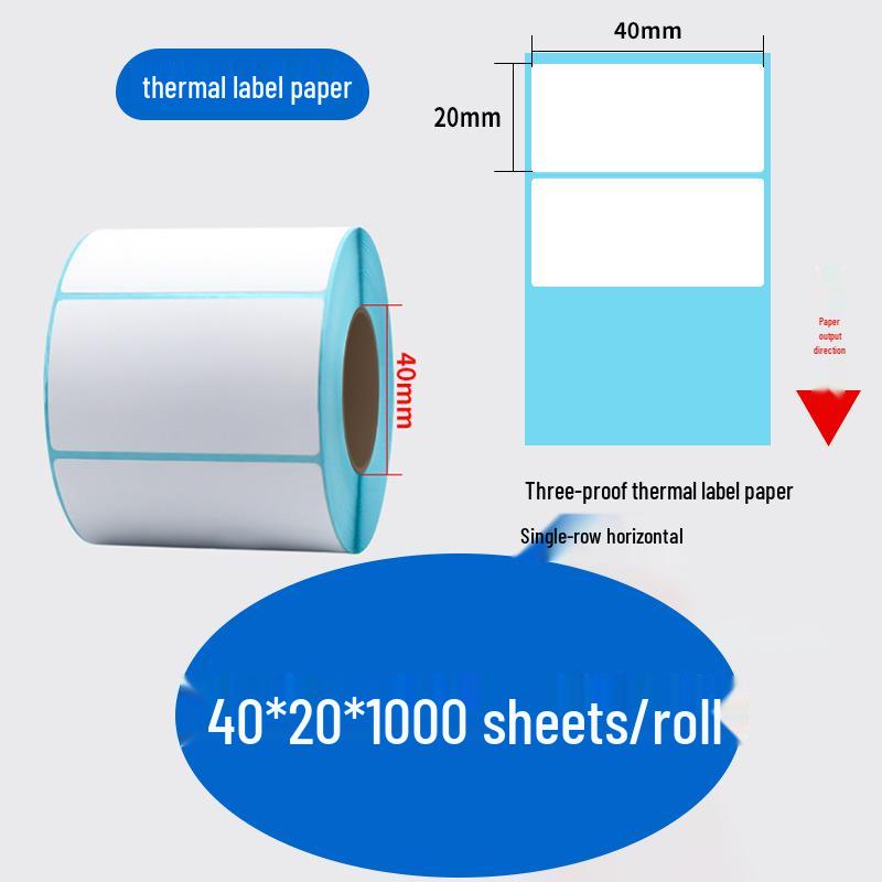 Durable Self-Adhesive Thermal Label Paper for Electronic Scales - Barcode Stickers (Sizes: 80x60, 50x40, 30)