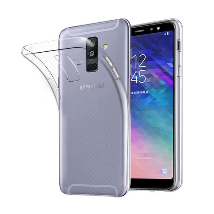 Coque de protection - E.F.CONNECTION - Samsung Galaxy A6 Plus 2018 - Silicone - Verre trempé - Antichoc