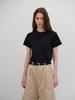 Button Cotton Span Tee (Black)