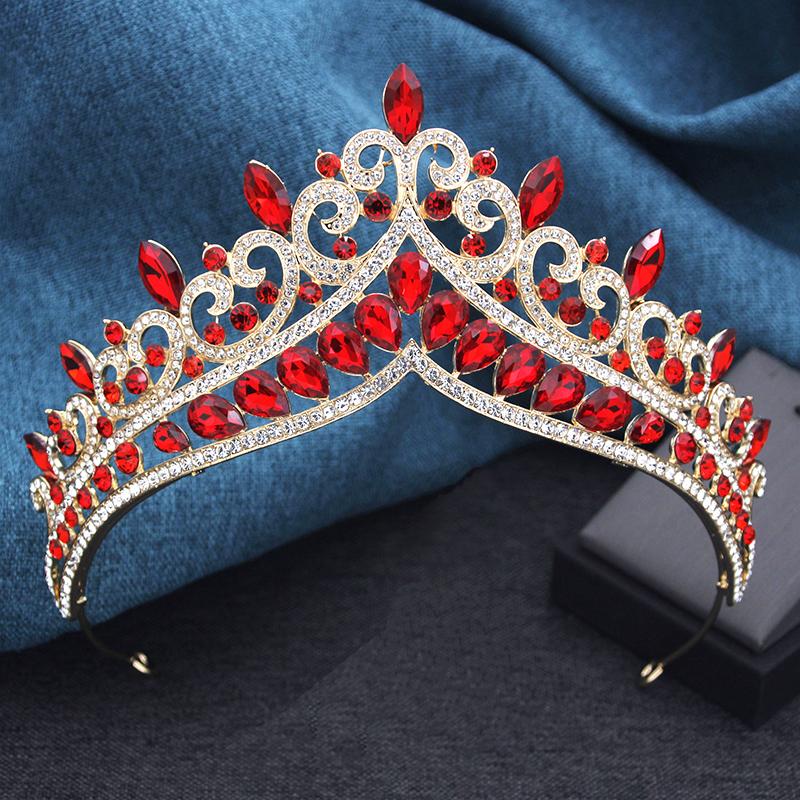 Elegant Baroque Bridal Tiaras Crown for Women Bride Headbands Queen Princess Diadems Wedding Hair Jewelry Accessories