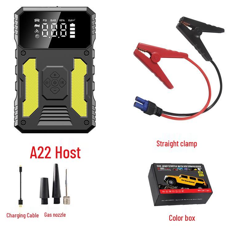 Portable Mini Air Pump & Car Emergency Jump Starter Power Bank