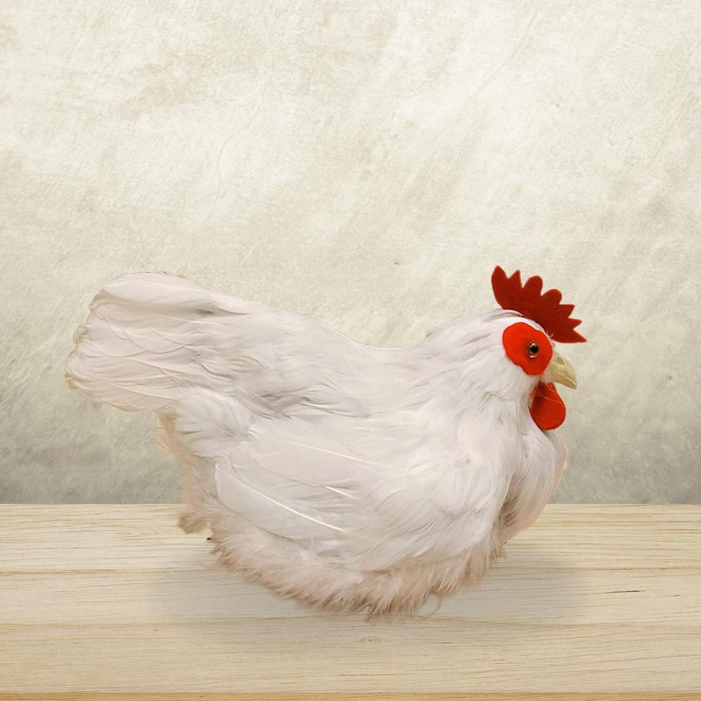 Realistic Hen Model Teaching Props Sculpture Artificial Farm Animal Chicken Simulation Model for Home Easter Party Yard Store